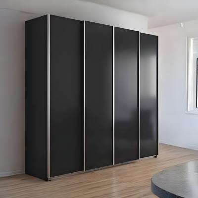 Rauch Altera 226cm 4 Door Sliding Wardrobe Metallic Dark Grey