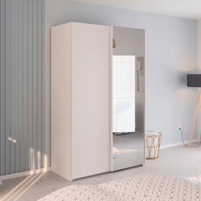 Rauch Evelyn 137cm 2 Door Sliding Wardrobe With Mirror Alpine White