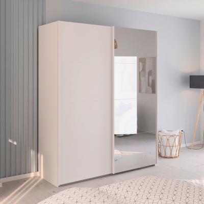 Rauch Evelyn 181cm 2 Door Sliding Wardrobe With Mirror Alpine White