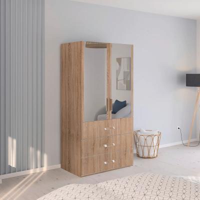 Rauch Evelyn 101cm 2 Door Combi Wardrobe H 197cm Sonoma Oak
