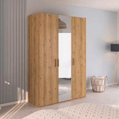 Rauch Evelyn 151cm 3 Door Wardrobe With Mirror H 223cm Wild Oak