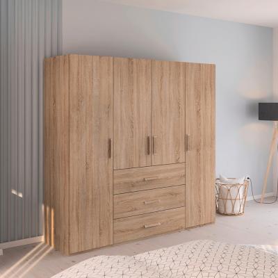Rauch Evelyn 201cm 4 Door Wardrobe With Drawer H 197cm Sonoma Oak