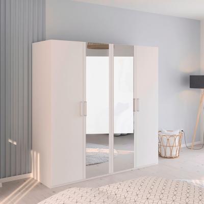 Rauch Evelyn 201cm 4 Door Wardrobe With Mirror H 197cm Alpine White