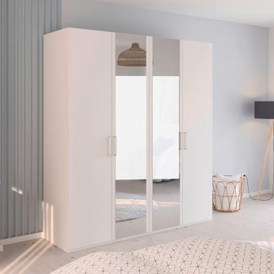 Rauch Evelyn 201cm 4 Door Wardrobe With Mirror H 223cm Alpine White