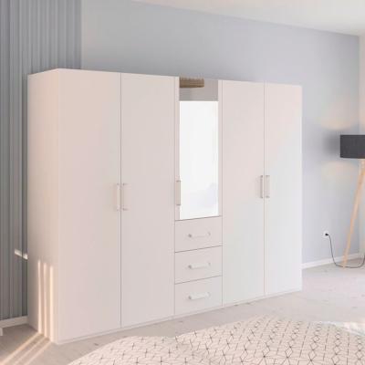 Rauch Evelyn 251cm 5 Door Combi Wardrobe H 197cm Alpine White