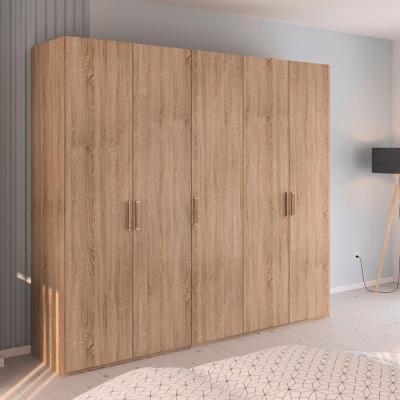 Rauch Evelyn 251cm 5 Door Wardrobe H 223cm Sonoma Oak