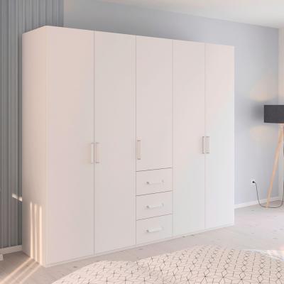 Rauch Evelyn 251cm 5 Door Wardrobe With Drawer H 223cm Alpine White