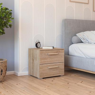 Rauch Evelyn 2 Drawer Bedside Cabinet Sonoma Oak