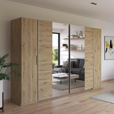 Rauch Kronach 311cm 4 Door Wardrobe With Mirror Artisan Oak