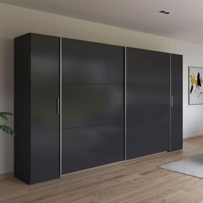 Rauch Kronach 354cm 4 Door Wardrobe Metallic Dark Grey