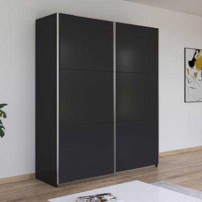 Rauch Kronach 175cm 2 Door Sliding Wardrobe Metallic Dark Grey