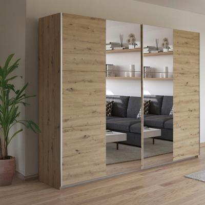 Rauch Kronach 261cm 2 Door Mirrored Sliding Wardrobe Artisan Oak