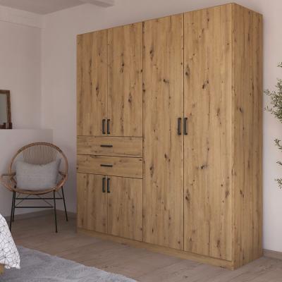Rauch Maika 181cm 6 Door Wardrobe H 210cm Artisan Oak