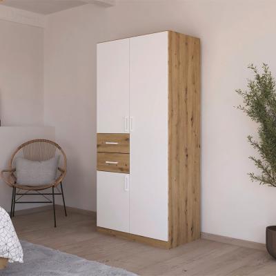 Rauch Maika 91cm 3 Door Wardrobe H 197cm Artisan Oak And Alpine White