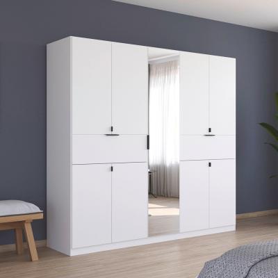 Rauch Ticao 226cm 9 Door Combi Wardrobe Alpine White
