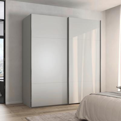 Rauch Contido 201cm 2 Door Sliding Wardrobe With Extras Silk Grey