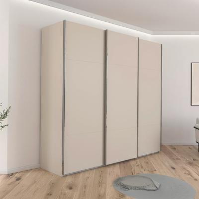 Rauch Contido 242cm 3 Door Sliding Wardrobe With Extras Champagne