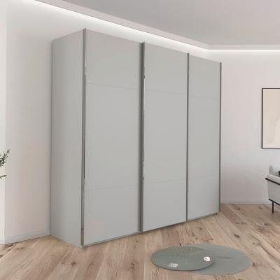 Rauch Contido 242cm 3 Door Sliding Wardrobe With Extras Silk Grey