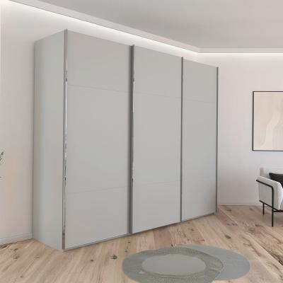 Rauch Contido 271cm 3 Door Sliding Wardrobe With Extras Silk Grey
