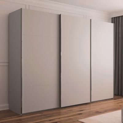 Rauch Contido 301cm 3 Door Sliding Wardrobe With Extras Silk Grey
