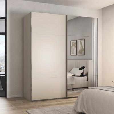 Rauch Contido 201cm 2 Door Sliding Mirror Wardrobe With Extras Champagne