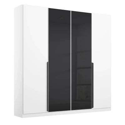 Rauch Artemis 181cm 4 Door Wardrobe Alpine White And Basalt Glass