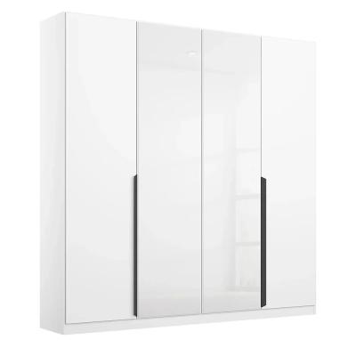 Rauch Artemis 181cm 4 Door Wardrobe Alpine White And White Glass