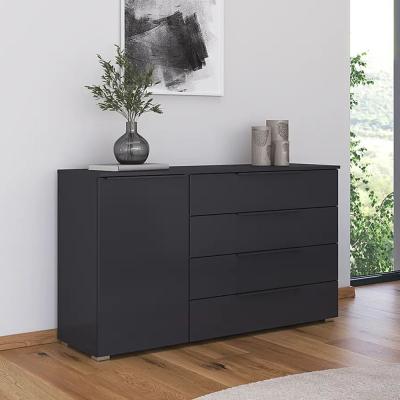 Rauch Monostar 1 Door Wide Sideboard 120cm Metallic Dark Grey