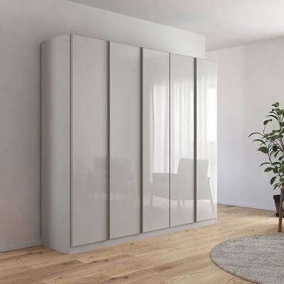 Rauch Monostar 226cm 5 Door Wardrobe Silk Grey With Grey Glass