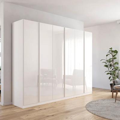 Rauch Monostar 271cm 6 Door Wardrobe With Extras Alpine White With White Glass