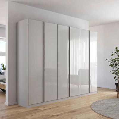 Rauch Monostar 271cm 6 Door Wardrobe With Extras Silk Grey With Grey Glass