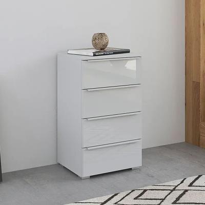 Rauch Monostar 4 Drawer Chest Silk Grey With Grey Glass