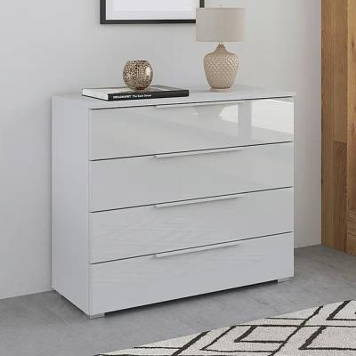 Rauch Monostar 4 Drawer Wide Chest Silk Grey With Grey Glass