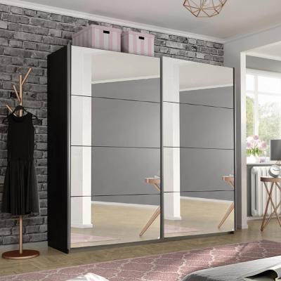 Rauch Belluno 226cm 2 Door Sliding Mirrored Wardrobe Metallic Dark Grey