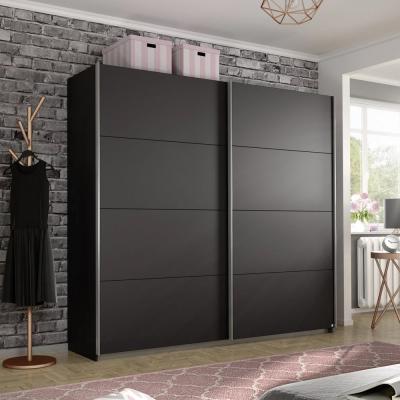 Rauch Belluno 226cm 2 Door Sliding Wardrobe Metallic Dark Grey