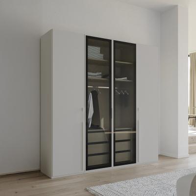 Rauch Skat Shine 201cm 4 Door Wardrobe Silk Grey