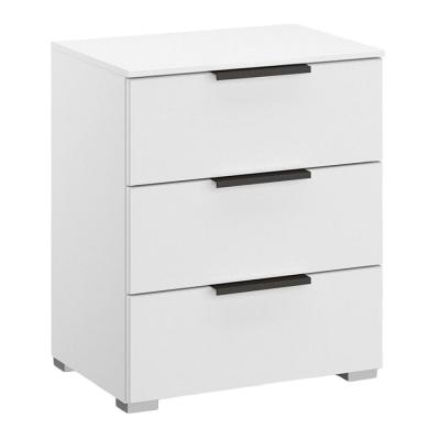 Rauch Skat Meridian 3 Drawer Bedside Cabinet Alpine White