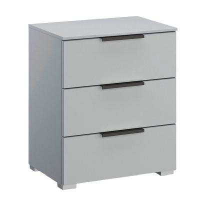 Rauch Skat Meridian 3 Drawer Bedside Cabinet Silk Grey