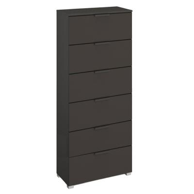 Rauch Skat Meridian 6 Drawer Tall Chest Graphite