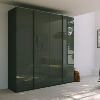 Rauch Skat Meridian 201cm 4 Door Wardrobe - Graphite and Basalt Glass