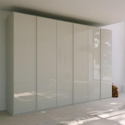 Rauch Skat Meridian 301cm 6 Door Wardrobe - Silk Grey and Silk Grey Glass