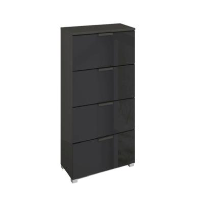 Rauch Skat Meridian 4 Drawer Narrow Chest - Graphite and Basalt Glass