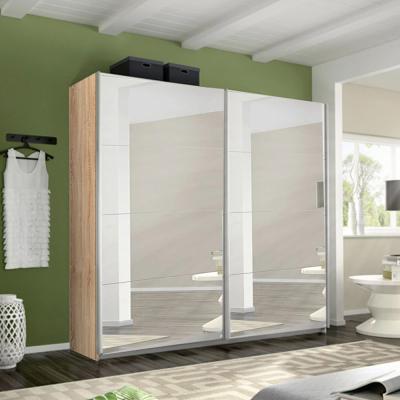 Rauch Belluno 226cm 2 Door Sliding Mirrored Wardrobe - Sonoma Oak