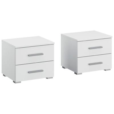 Rauch Base 2 Drawer Bedside Cabinet - Set of 2 - Alpine White