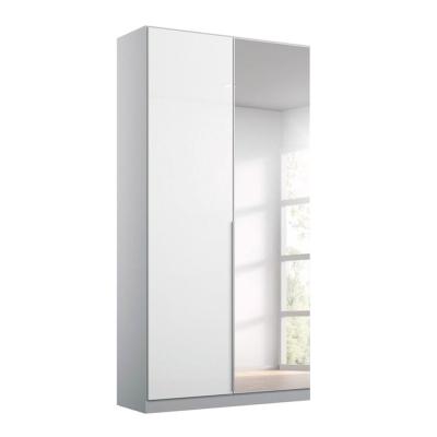 Rauch Elegant4you 91cm 2 Door Wardrobe with Mirror - 197cm - Alpine White and White High Gloss
