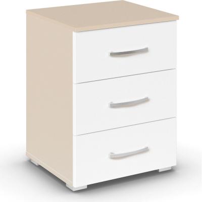 Rauch Aditio 3 Drawer Bedside Cabinet - Champagne and Alpine White