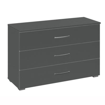 Rauch Aditio 3 Drawer Wide Chest - Metallic Dark Grey