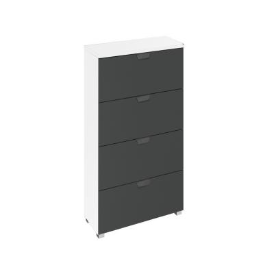 Rauch Aditio 4 Drawer Narrow Chest - Alpine White and Metallic Dark Grey
