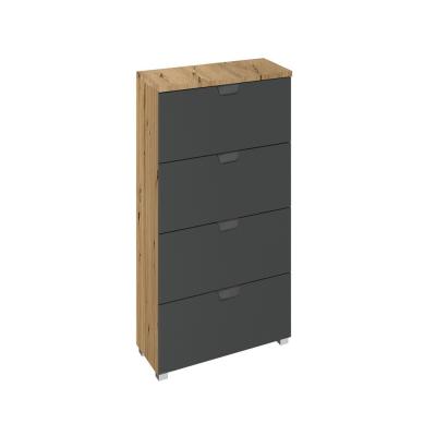Rauch Aditio 4 Drawer Narrow Chest - Artisan Oak and Metallic Dark Grey