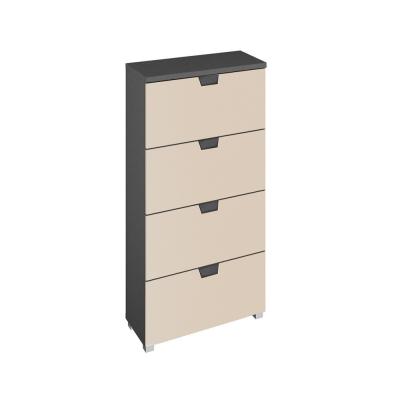 Rauch Aditio 4 Drawer Narrow Chest - Metallic Dark Grey and Champagne